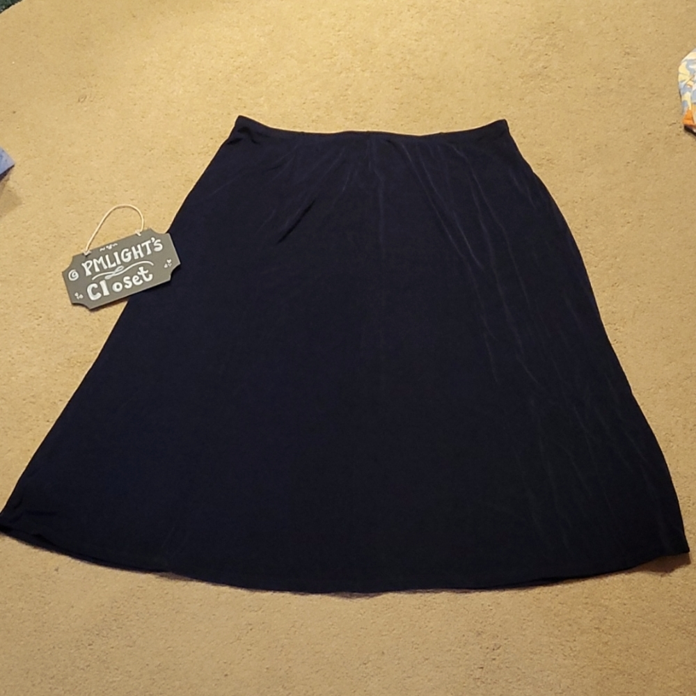 Oitiknits XL Black Skirt Travel Knit A-Line